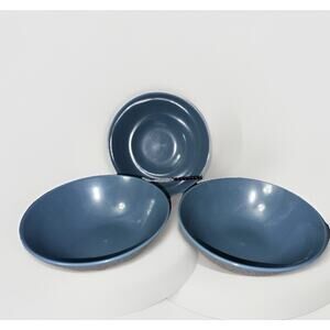 SET OF 3- IKEA Fargrik Turquoise Blue 6" Soup Cereal Bowls 21963
